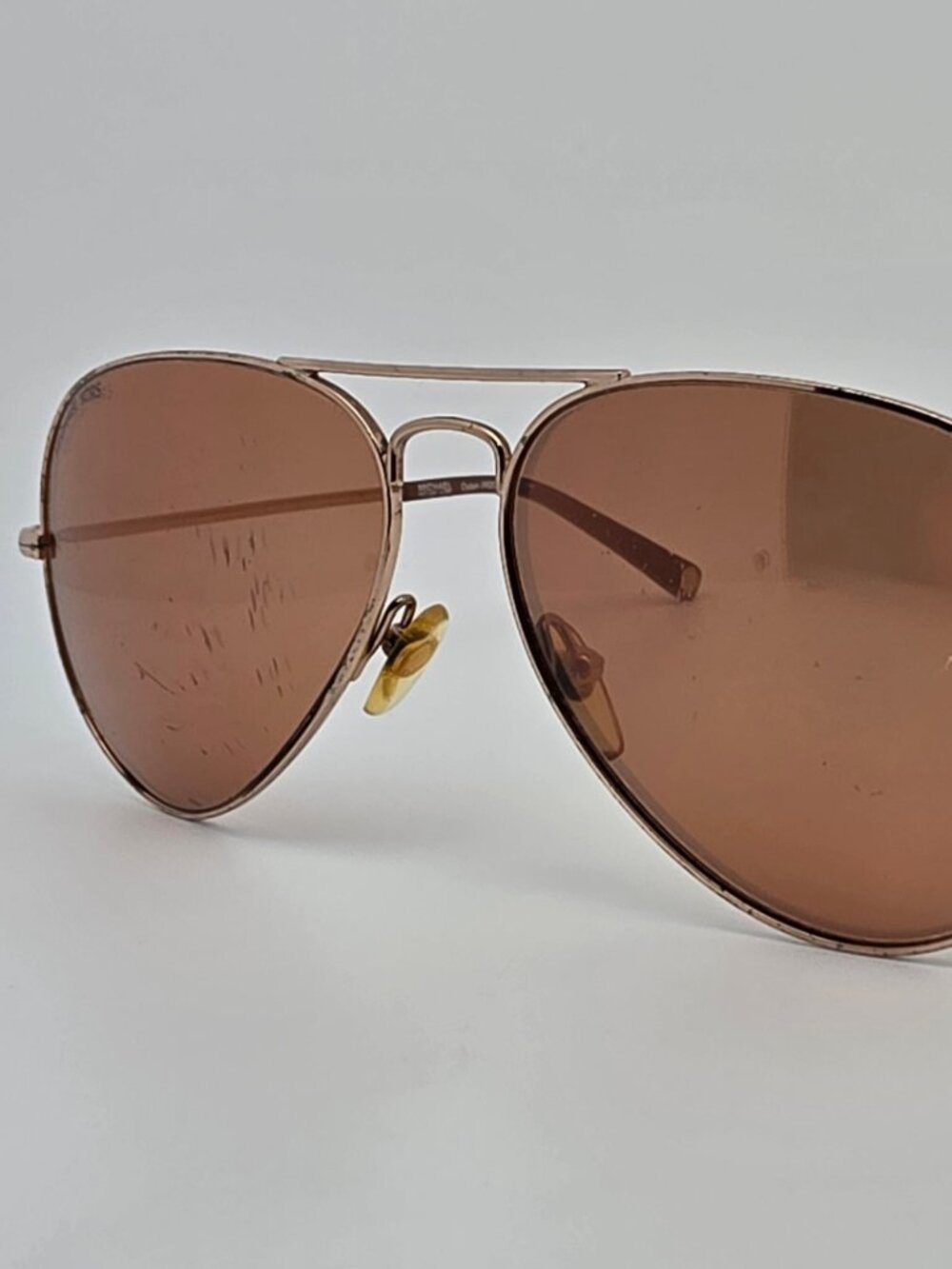 Michael Kors Dylan M2066S Gold Frame Rose Gold Mirror Lens Aviator Sunglassses